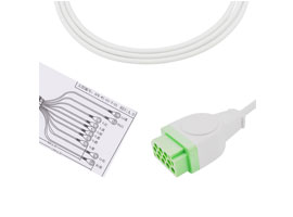 A1030-EE1 Schiller Kompatibel Ekg-kabel DB-15 Stecker 10KΩ IEC Banana
