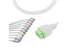 A2030-EE1 GE Healthcare Kompatibel Ekg-kabel 11-pin 10KΩ AHA Clip