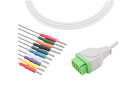 A3030-EE1 GE Healthcare Kompatibel Ekg-kabel 11-pin 10KΩ AHA Din 3,0