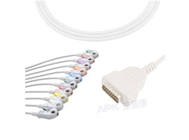 A2001-EE1 GE Healthcare Kompatibel Ekg-kabel DB-15 Stecker Kein Widerstand AHA Clip