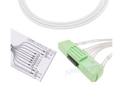 A1024-EE1 Nihon Kohden Kompatibel EKG Kabel 40P Stecker 20KΩ AHA Snap