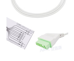 A1036-EE1 Nihon Kohden Kompatibel EKG Kabel 12-pin Nihon Kohden Anschluss AHA Snap