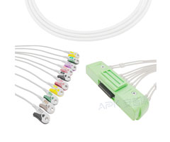 A2024-EE0 Nihon Kohden Kompatibel EKG Kabel 40P Stecker 20KΩ IEC Clip