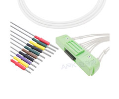 A3024-EE0 Nihon Kohden Kompatibel EKG Kabel 40P Stecker 20KΩ IEC Din 3,0