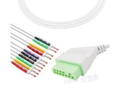 A4036-EE0 Nihon Kohden Kompatibel EKG Kabel 12-pin Nihon Kohden Connectorr IEC Banana