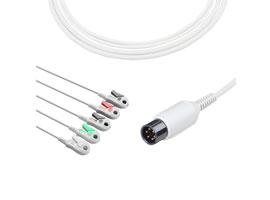 A5137-EC1 AAMI Kompatibel Direkt Verbinden EKG Kabel 5-blei Clip, AHA 6pin