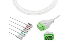 A5156-EC1 GE Marquette Kompatibel Direkt Verbinden EKG Kabel 5-blei Clip, AHA 11pin