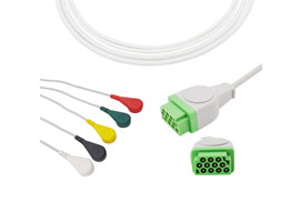 A5056-EC0 GE Marquette Kompatibel Direkt Verbinden EKG Kabel 5-blei Snap, IEC 11pin
