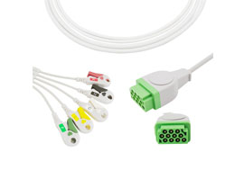 A5156-EC0 GE Marquette Kompatibel Direkt Verbinden EKG Kabel 5-blei Clip, IEC 11pin