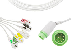 A5181-EC0 Biolight Kompatibel Einem stück 5-blei EKG Kabel Clip, IEC 12pin