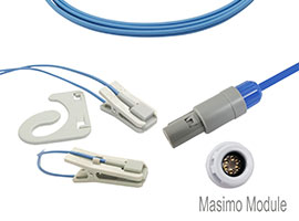 A1315-SR129PU Mindray Kompatibel Ohr-clip SpO2 Sensor mit 260cm Kabel 6-pin